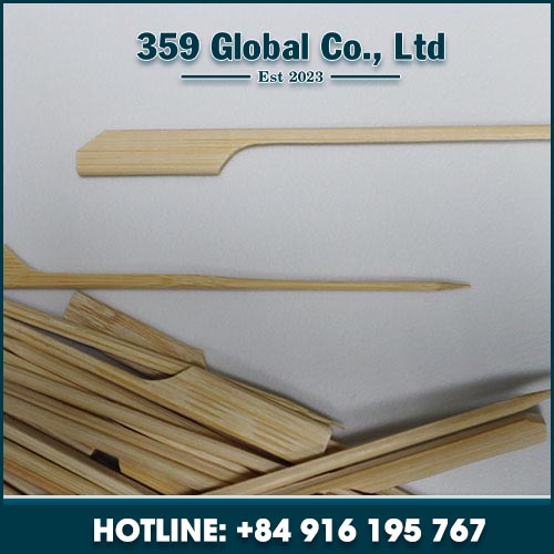 Bamboo flag skewer for BBQ grill	